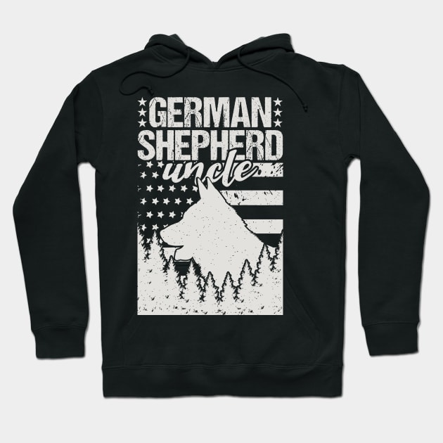 German Shepherd Uncle American Flag Hoodie by Tesszero